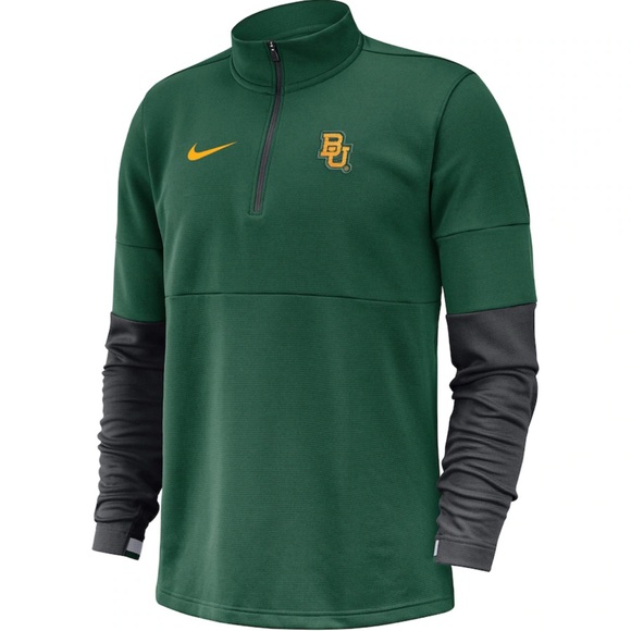 Men's large Nike Baylor‎ Bears Coaches Quarter-Zip Pullover long sleeve gear - Picture 1 of 10